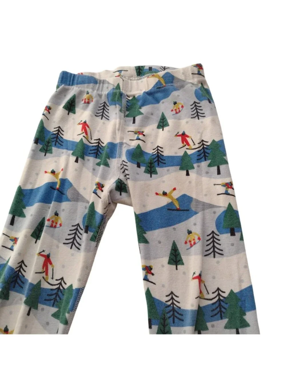 Hanna Andersson Kids Pajamas 4 Ski Slope Holiday Print Organic Cotton Long Johns
